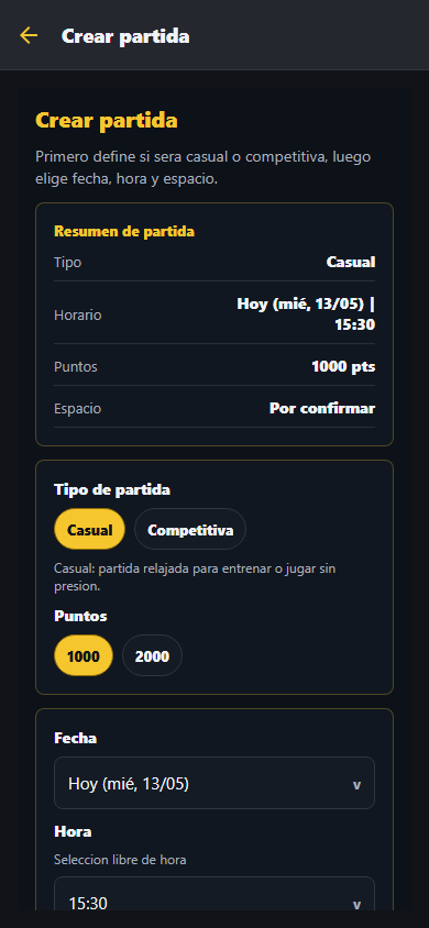 Crear partida en DeployPoint